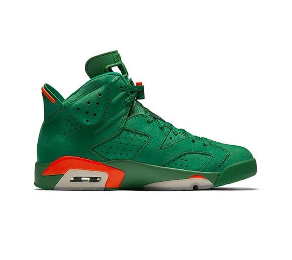 NIKE Men\'s Air Jordan 6 Retro NRG Green Suede Gatorade Shoes Size 10 main image 7